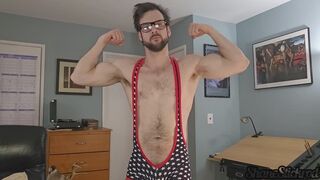 Arm Flexing Variations in a Star Spangled Singlet