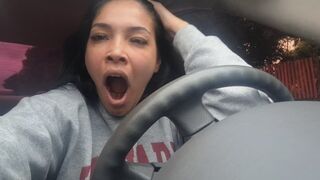 In the parking lot