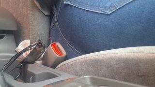 in the car