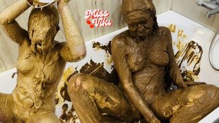 Peanut butter and chocolate paste! Masturbation!