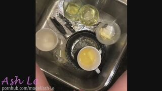 Peeing in the Sink full of Dirty Dishes (40)
