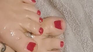 My red nails with oil?