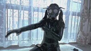 fss3-rubber suit and gas mask