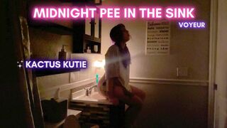 midnight pee in the sink