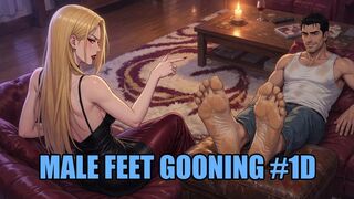 Male Feet Gooning #1D: Enslaved by Alpha Male Soles (Animated, Music, Text)