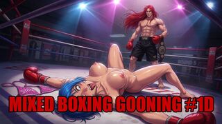 Mixed Boxing Gooning #1D: Knockout Goon Trance (Animated, Music, Text)