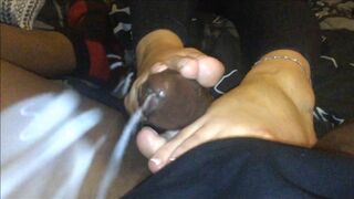 Soul Snatching Footjob from Massive Giantess Feet Size 12 French Tips