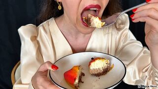 Sweet Dessert Tasting with Red Lips