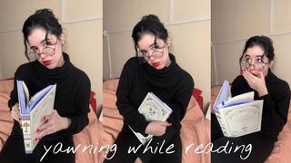 Yawning while reading