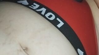 I play with her belly button while she is vibrated