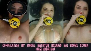 WMV COMPILATION by model bathtub Rosario big boobs scuba masturbation 70038