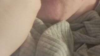 Lick and bite fingers....