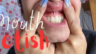 Mouth fetish Close-Up Tooth Brushing