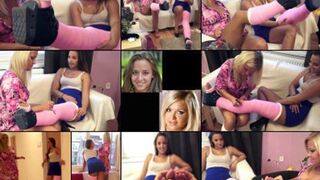Amirah LLC & Sunny SLC Clubbing Heel Challenge and Foot Massage (in HD 1920X1080)