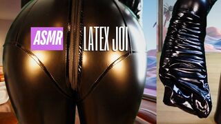 Latex Catsuit Giantess JOI – Foot Fetish Tease with Domina (ASMR)