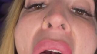 Your giantess Ashley swallows colorful gummy bears naked