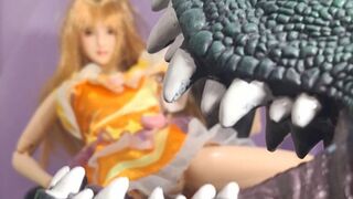 Transformed into a doll, eaten by a dinosaur, and swallowed