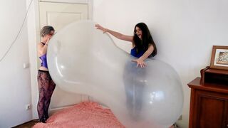 Cosette and Stashia blow giant clear Roomtex Loonster - 1080p