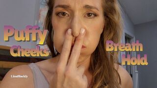 Breath Play MILF Close-Up Nose Pinching & Puffed Cheek Endurance