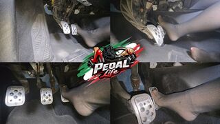 Revving-Speeding up the car with nylon stockings
