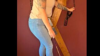 Isla Vayne trample in jeans and Heels and boots