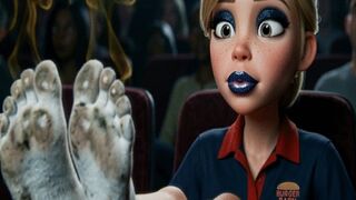 SWEATY WHITE TOESOCKS AT MOVIE THEATRE