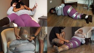 Desperate, tight, taped and hooded experience to Lorena