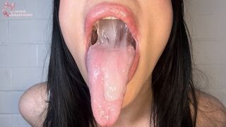 Freeuse Mouth Long Tongue JOI With Cum Play