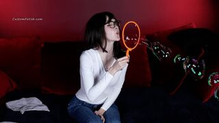 Stella Blows Bubbles on the Couch 4K (3840x2160)