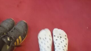 Smelly feet after a day's work in the garden