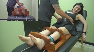 Nova gets the tickle treatment in stocks (multicamera body-feet)