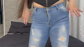 Masturbation in jeans