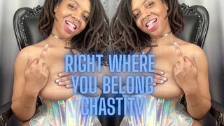 Right Where you Belong Chastity Tease