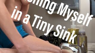 Washing Myself in a Tiny Sink