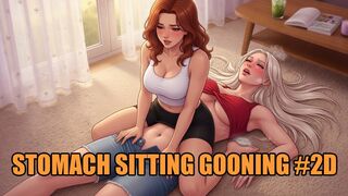Stomach Sitting Gooning #2D: Stomach Goddess Trance (Animated, Music, Text)