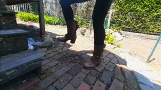 Crushing Sea Shells For My Flower Beds
