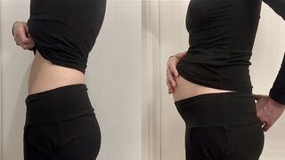 Huge Bely Bloat plus Pinching and slapping my new fat