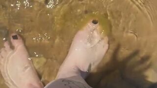 Feet at the lake
