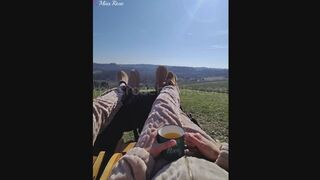 Together with my girl in our Uggs we use my little slave as a footstool ft Goddess Annabelle