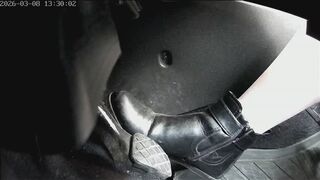 Marie is driving on German unlimited autobahn wearing black ankle boots - Part 4