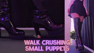 Walk Crushing Small Puppets in OnlyMaker Patent Tank Boots (Double Close Version) - TamyStarly - Crush, Crushing, Walking, Unaware, Femdom, Giantess