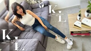 Outfit Showcasing:Tight Jeans, White TankTop, White Socks & AirF1
