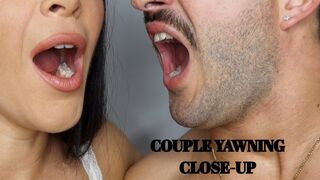 Couple yawning close-up - Mr and Mrs C