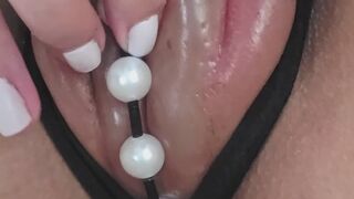 Big Pumped Pussy In Crotchless Panties!