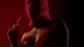 Bj Mask has a cherry popsicle because her mouth is lonely.
