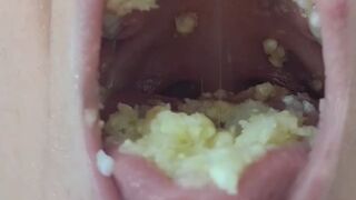 Eating Food Close-Up Chewing