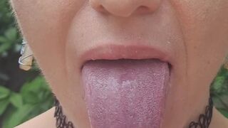 Spit Bubbles on Sloppy Long Tongue
