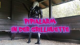 Pee alert in grill hut