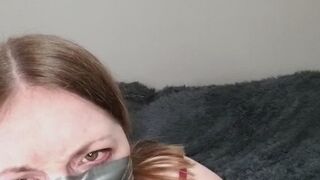 Extremely tape gagged damsel