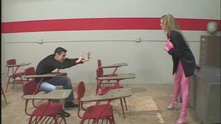 Guy whip creams and rails dirty pretty busty blonde on the floor